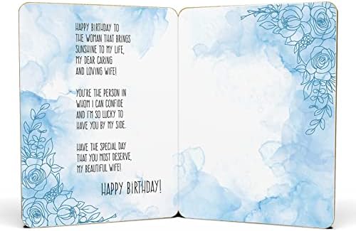 כרטיסי אהבה אגאפה כרטיס יום הולדת שמח לאישה - / עשוי מבמבוק אמיתי | 6 איקס 4.5 - 1 מארז / חיתוך לייזר,